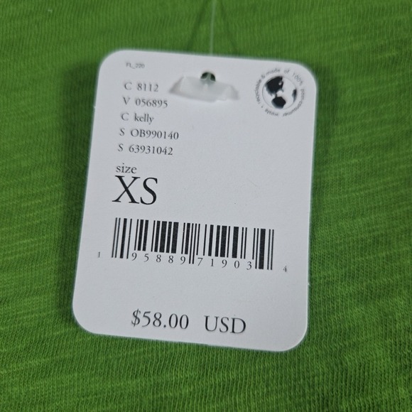 NWT Free People We The Free Kelly Long Sleeve Oversized Tee T Shirt Green Sz XS - Picture 3 of 7